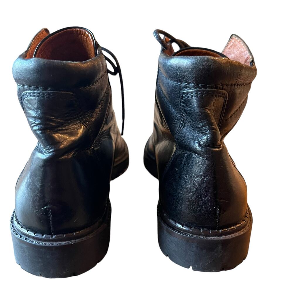 G.E. Cappelletti Ankle Boots Sz 37 Leather Black Booties Made In Italy European View 3